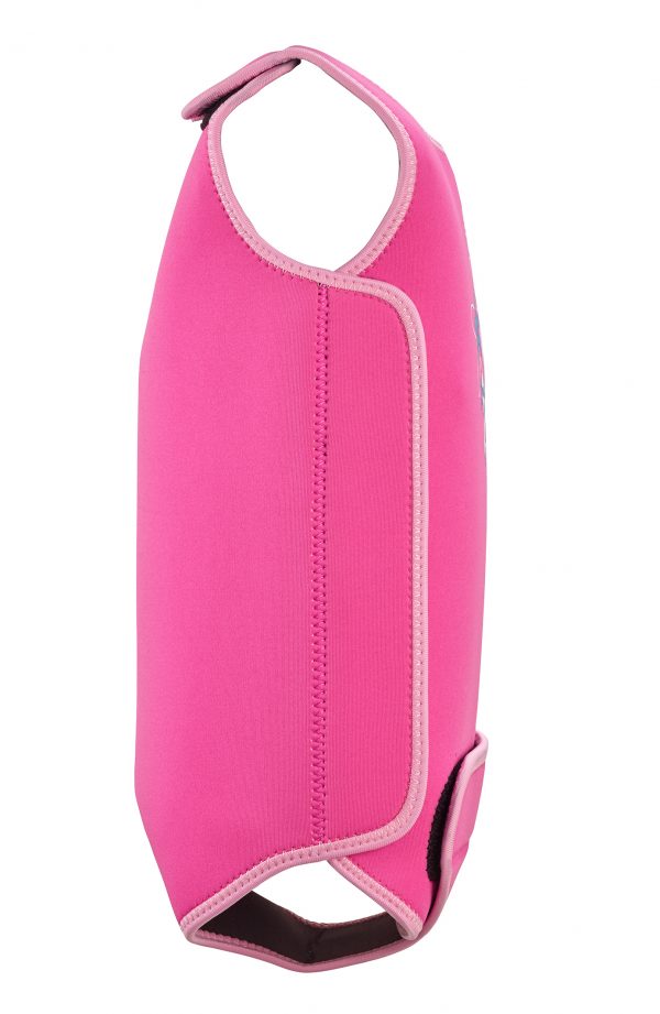 Neoprene warming swimsuit for babies, pink