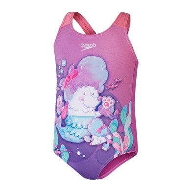 Digital Printed Girls' Swimsuit, Sea Dog