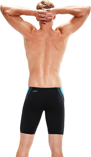 Hyper Boom Splice Jammer men's swim trunks, black-turquoise