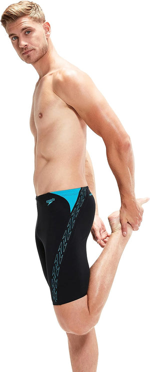 Hyper Boom Splice Jammer men's swim trunks, black-turquoise