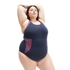 Shaping Printed OrchidLustre women's plus-size swimsuit