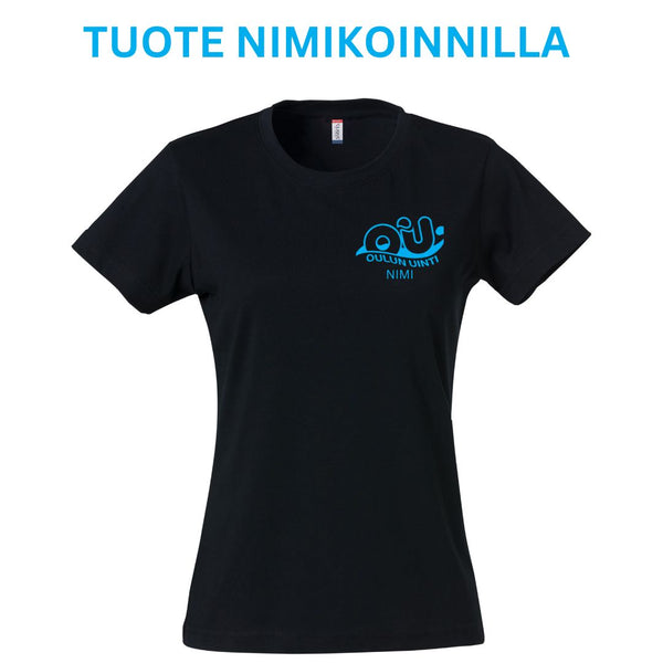 Basic-T Ladies Black - Oulu swimming + name printing