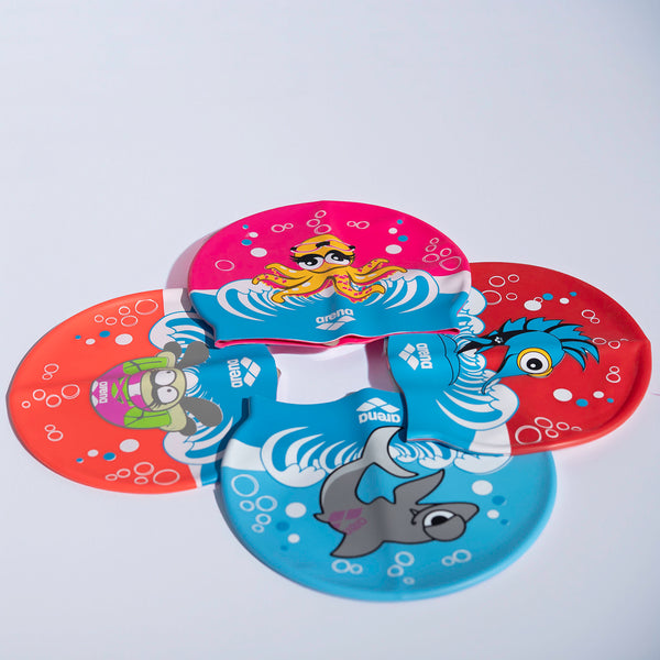 Multi Jr Cap swim cap, 4 different patterns