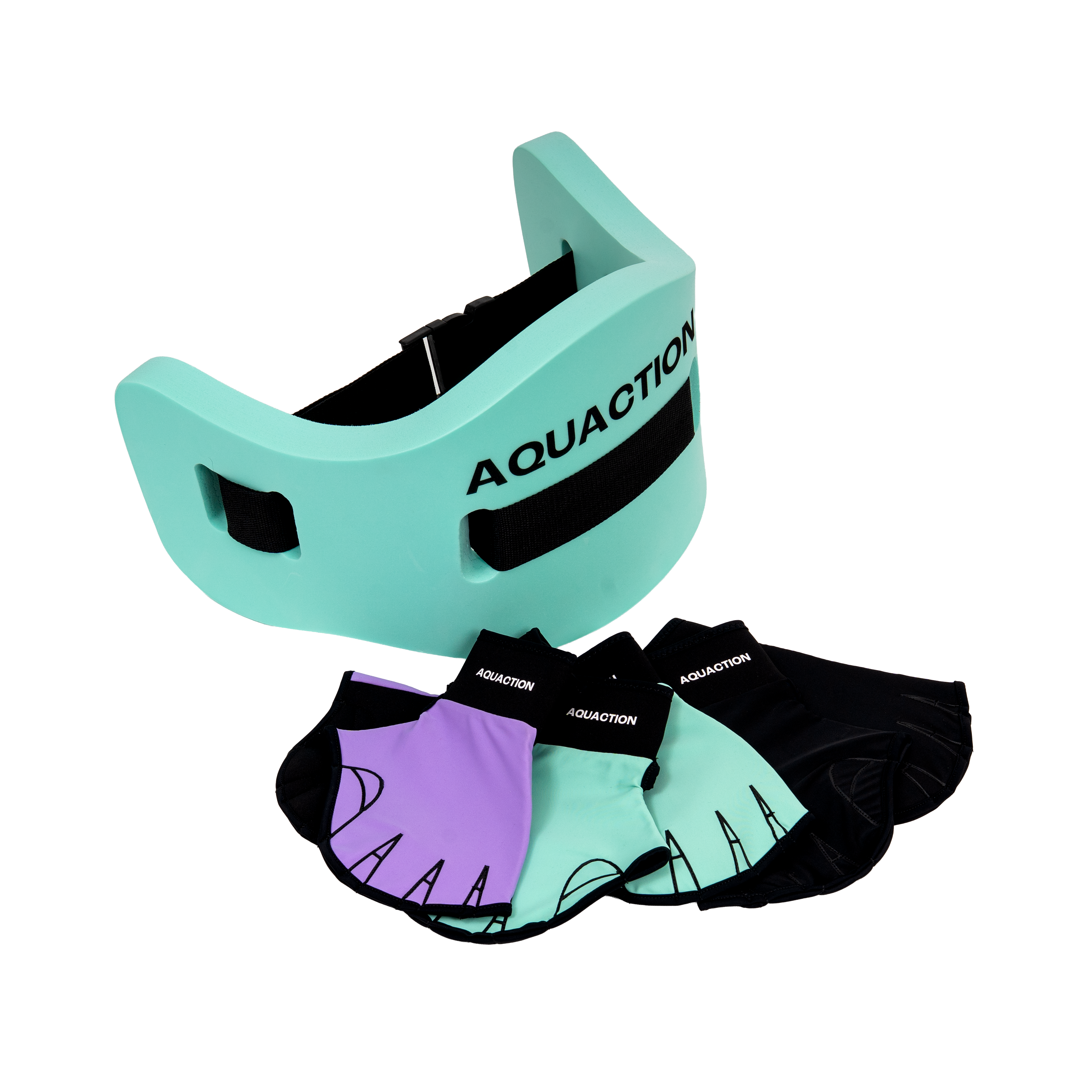 Aquaction tuotepaketti - vesijuoksuvyö & vesijuoksuhanskat