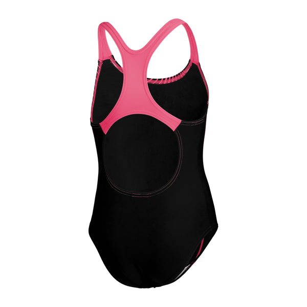 Medley Logo Medalist girls' swimsuit, black-pink