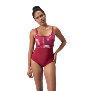 Shaping ContourEclipse Printed Women's Swimsuit, Magenta Red