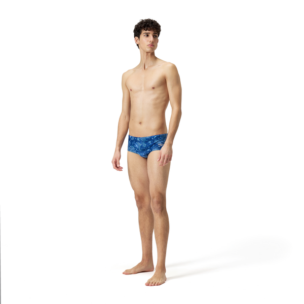 13.5cm Club Training Allover Brief men's swimming trunks, blue