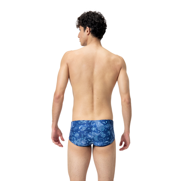 13.5cm Club Training Allover Brief men's swimming trunks, blue