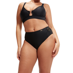 Shaping High Waist bikini bottom for women, black