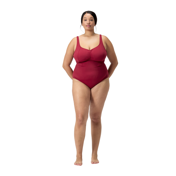 Shaping AquaNite Plus Size women's swimsuit, red