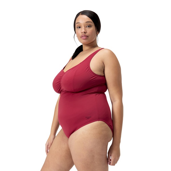 Shaping AquaNite Plus Size women's swimsuit, red