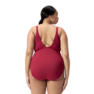 Shaping AquaNite Plus Size women's swimsuit, red