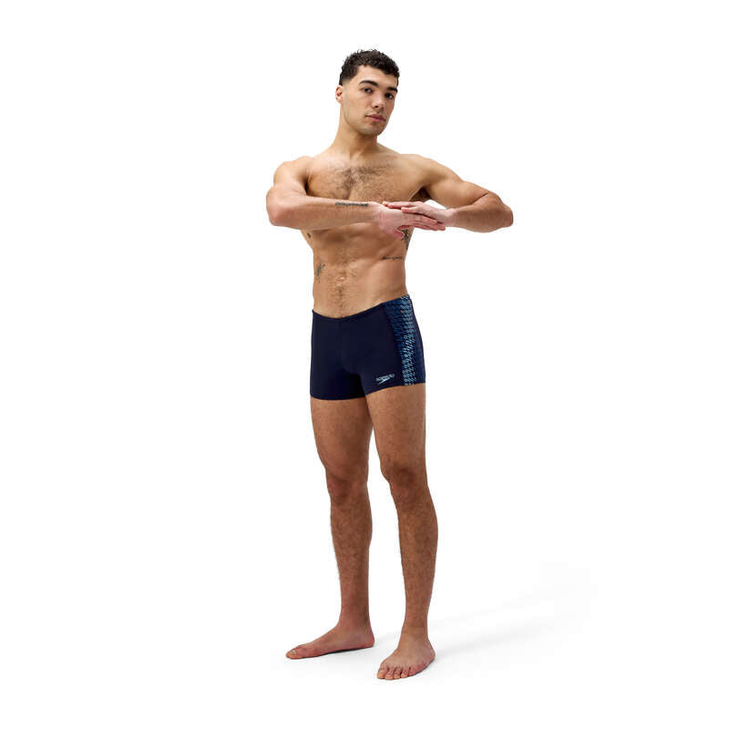 End+ Tech Panel Aquashort men's swimming shorts, black-blue