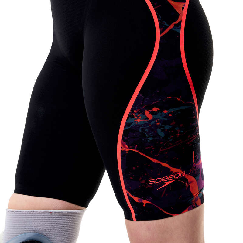 Fastskin LZR Pure Intent 2.0 Printed Openback Knee naisten kilpapuku, musta-oranssi
