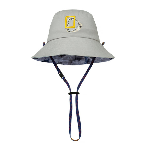 Buff children's Bucket Hat UPF 50 Light Grey