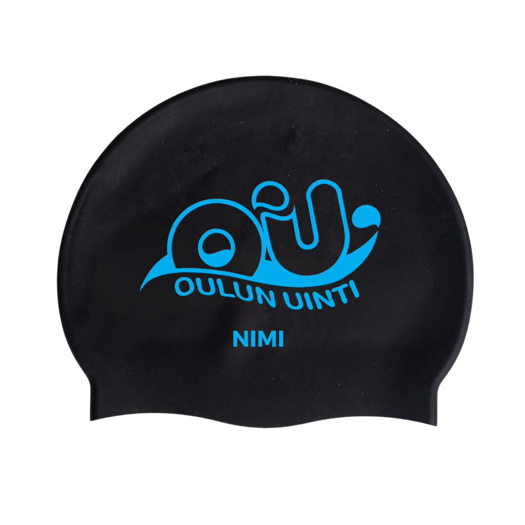 Oulun Uinti - named swimming cap 2 pcs black