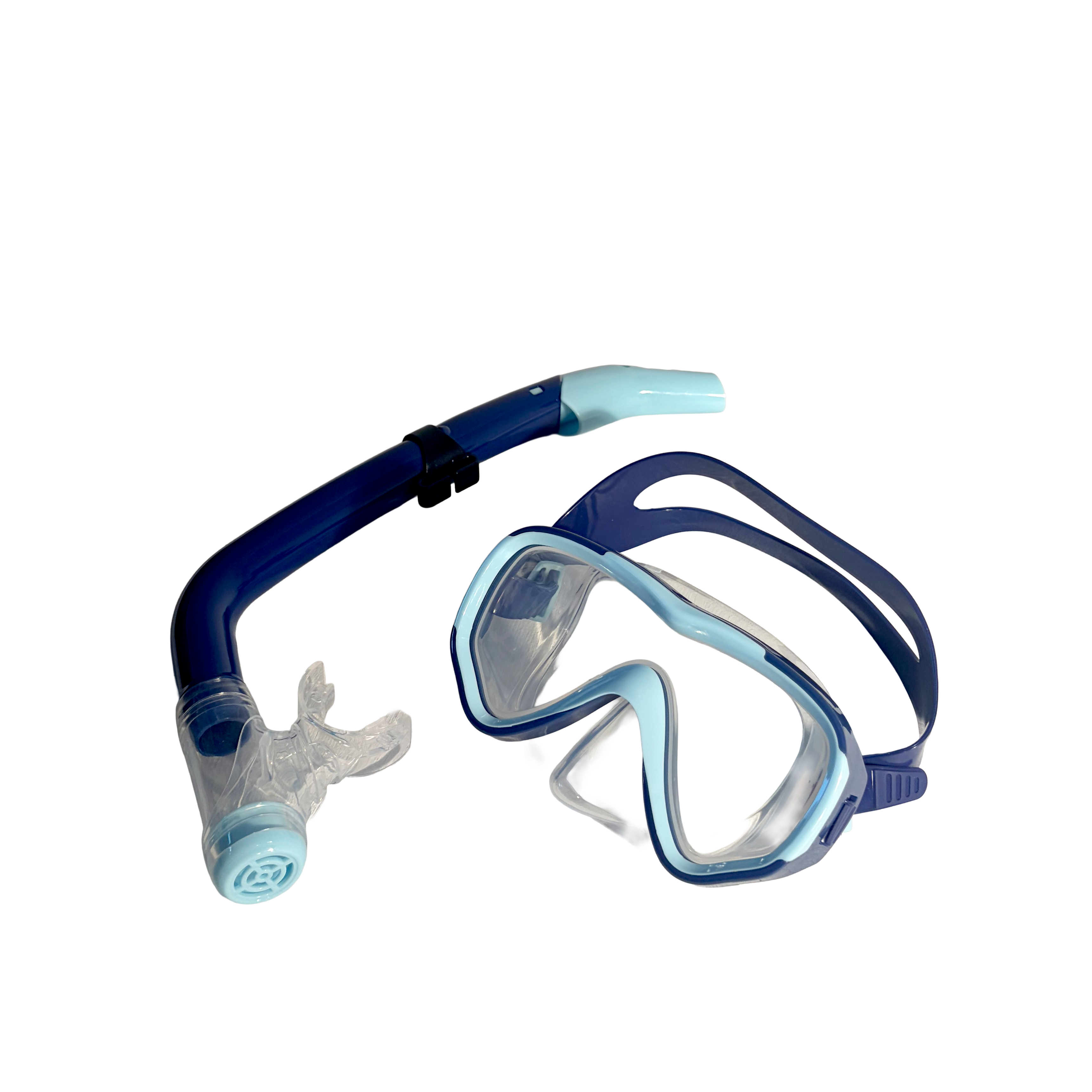 Aquadive Jr children's snorkel set, blue-mint