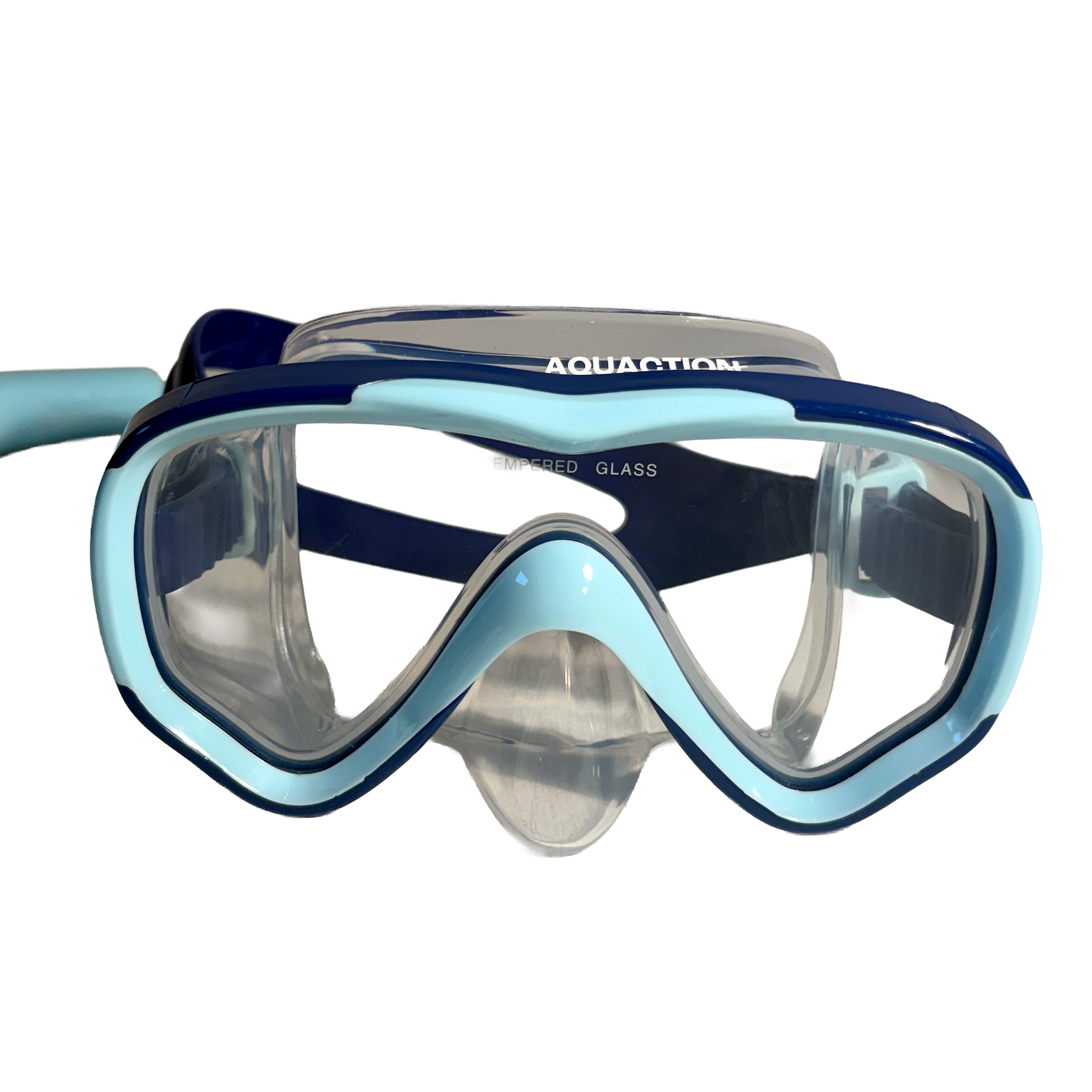 Aquadive Jr children's snorkel set, blue-mint