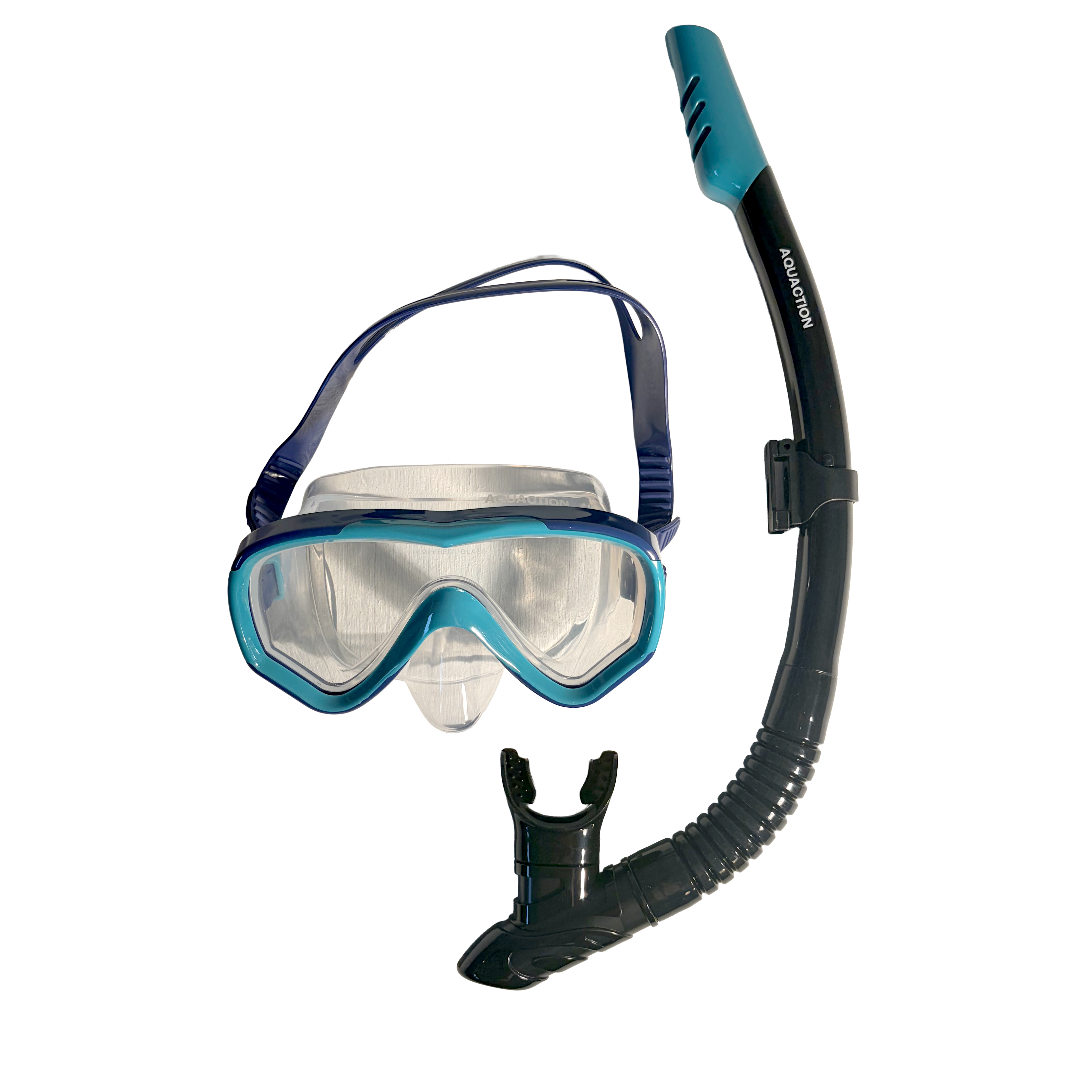 Aquadive Adult Snorkel Set, Navy Green