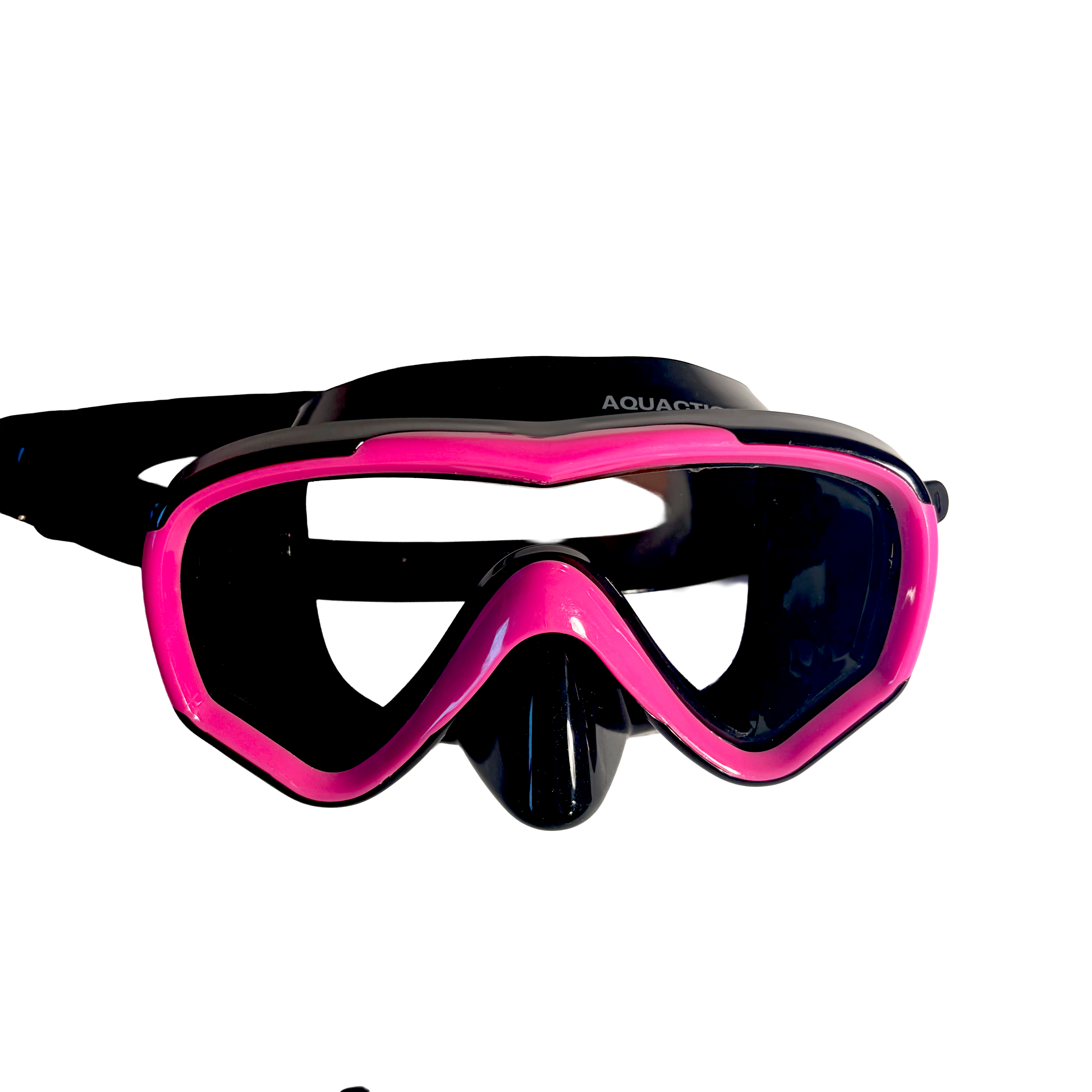 Aquadive adult snorkel set, black-pink