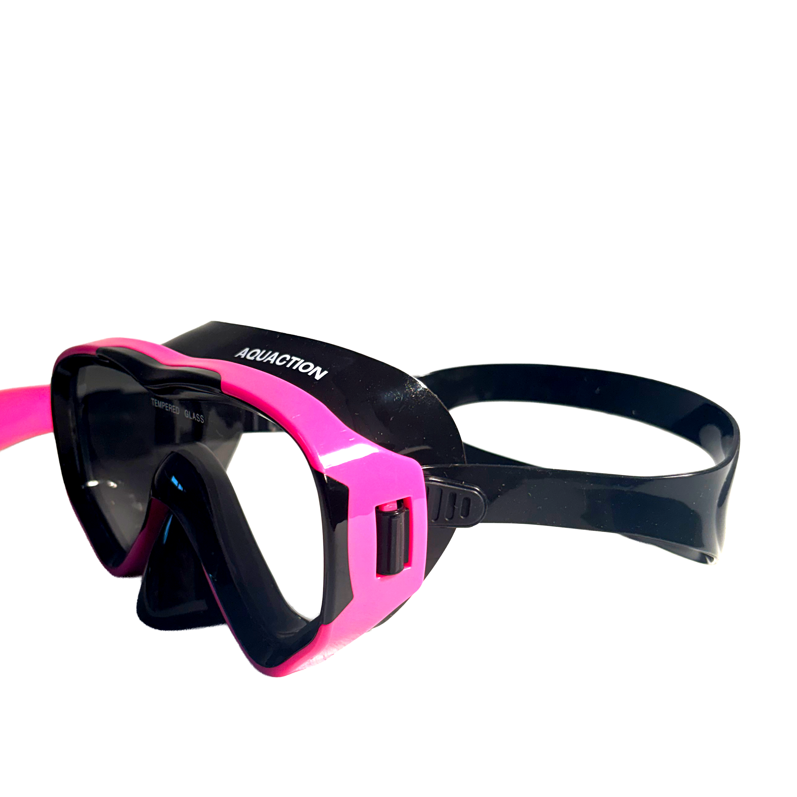 Aquadive Jr children's snorkel set, black-pink