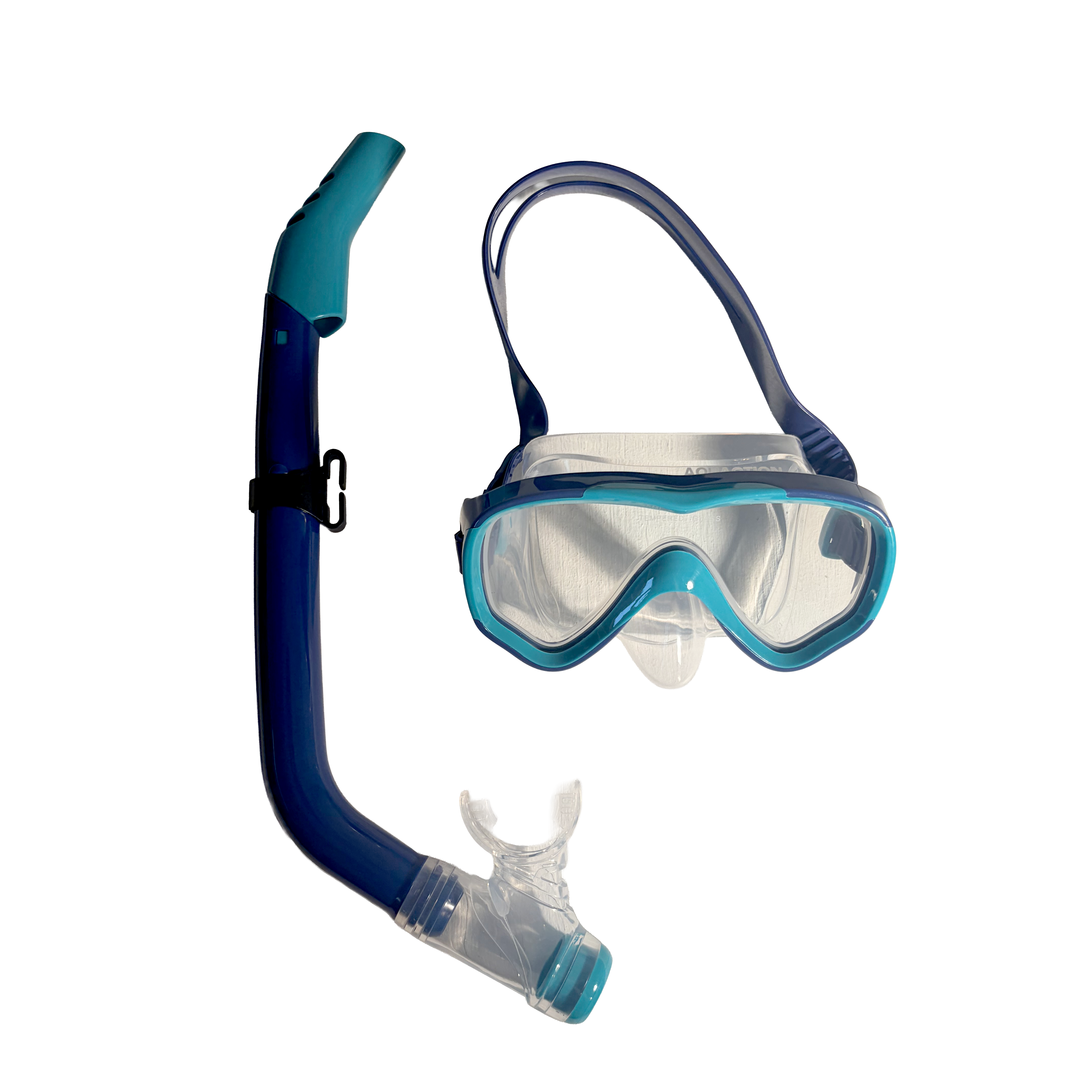 Aquadive Jr children's snorkel set, navy green
