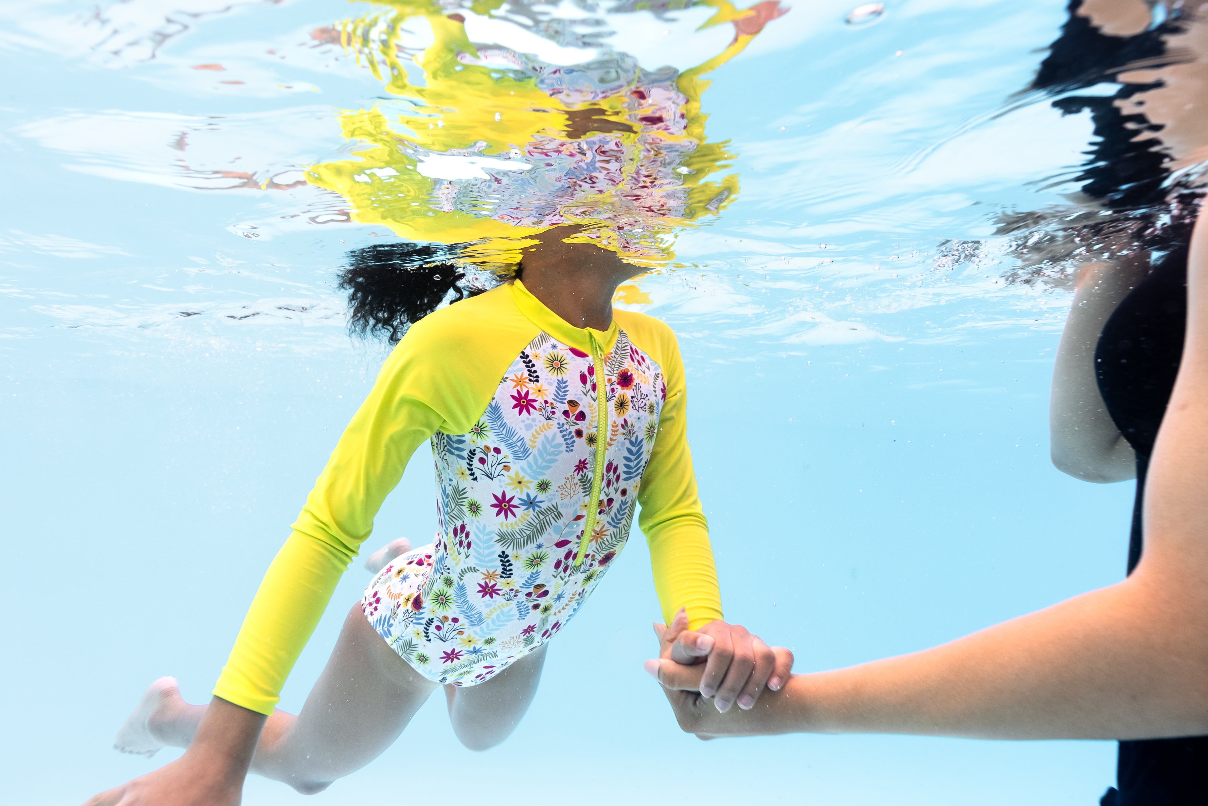 Splash Sunsuit tyttöjen pitkähihainen uimapuku, jungle