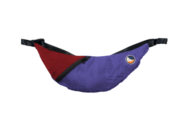 Upcycled Sling Bag, purple-burgundy