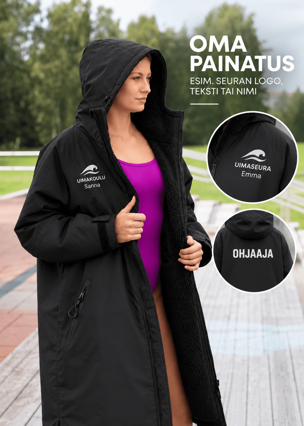 Aqua Thermal Parka unisex, mustaAquaction