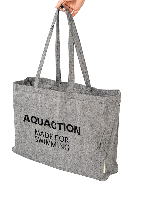 Aquaction puuvillakassi kierrätetty, harmaaAquaction