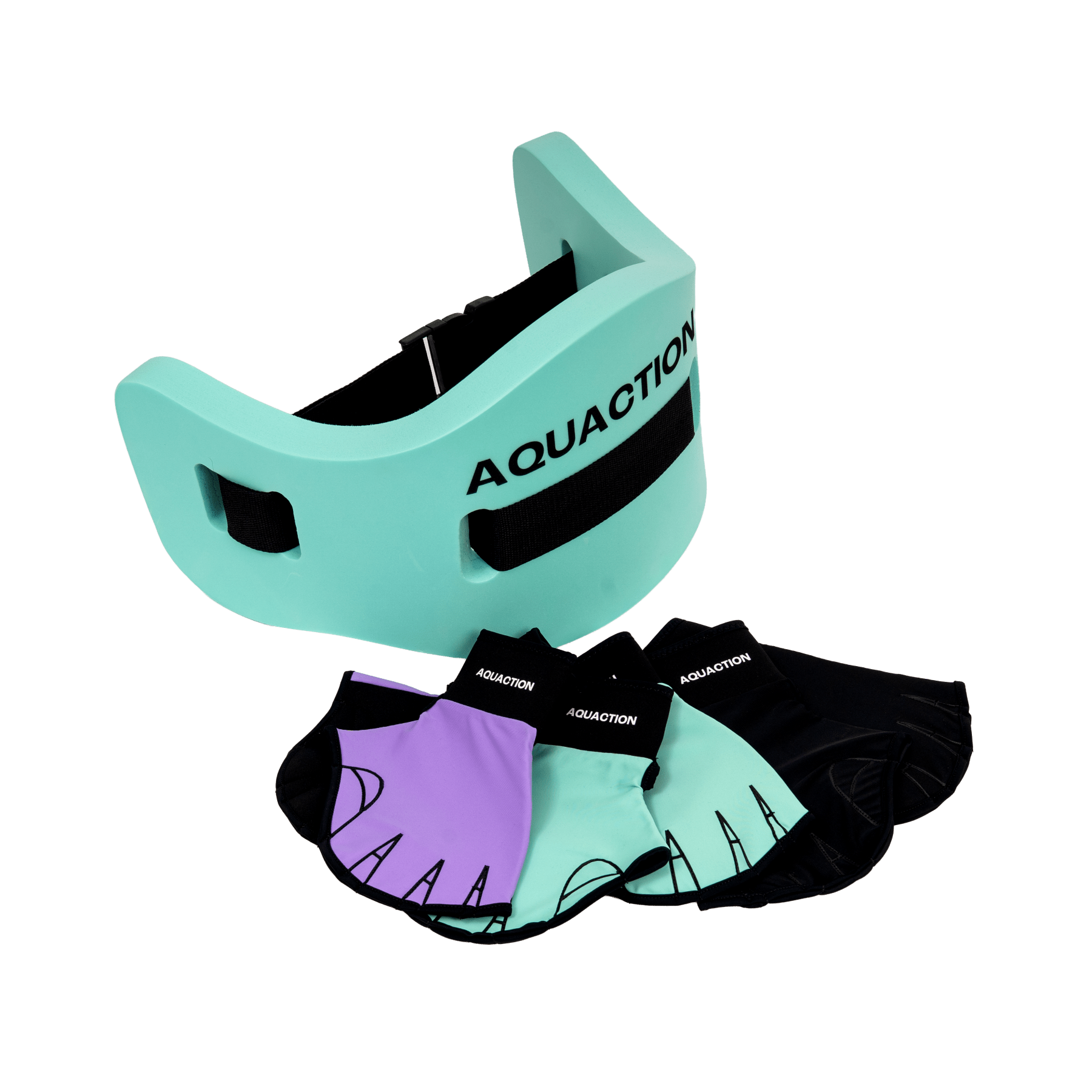 Aquaction tuotepaketti - vesijuoksuvyö & vesijuoksuhanskatAquaction.fi