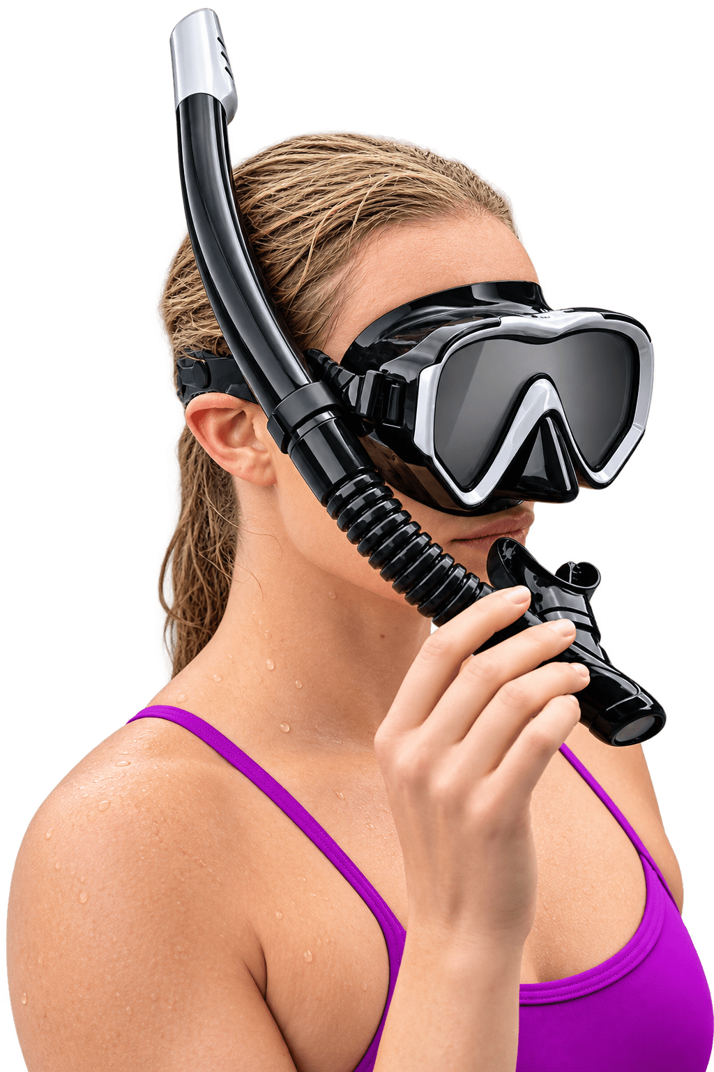 Aquadive aikuisten snorkkelisetti, musta-harmaaAquaction
