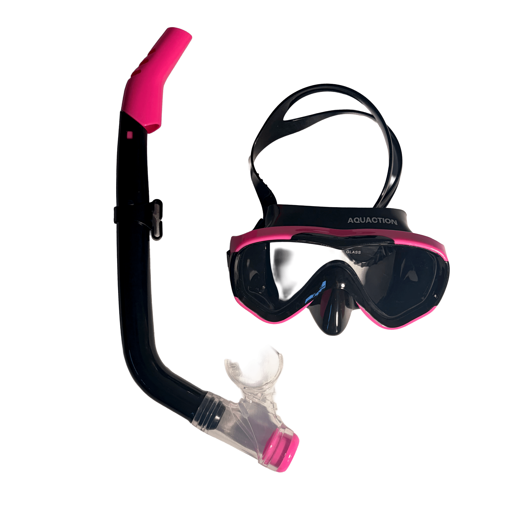 Aquadive Jr lasten snorkkelisetti, musta-pinkkiAquaction