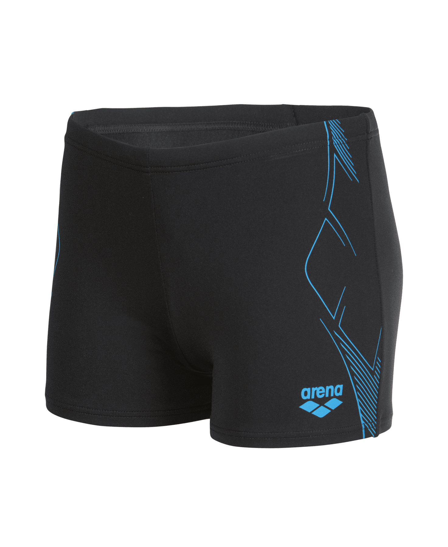 Arena Graphic Swim Short poikien uimahousut, musta - turkoosiArena