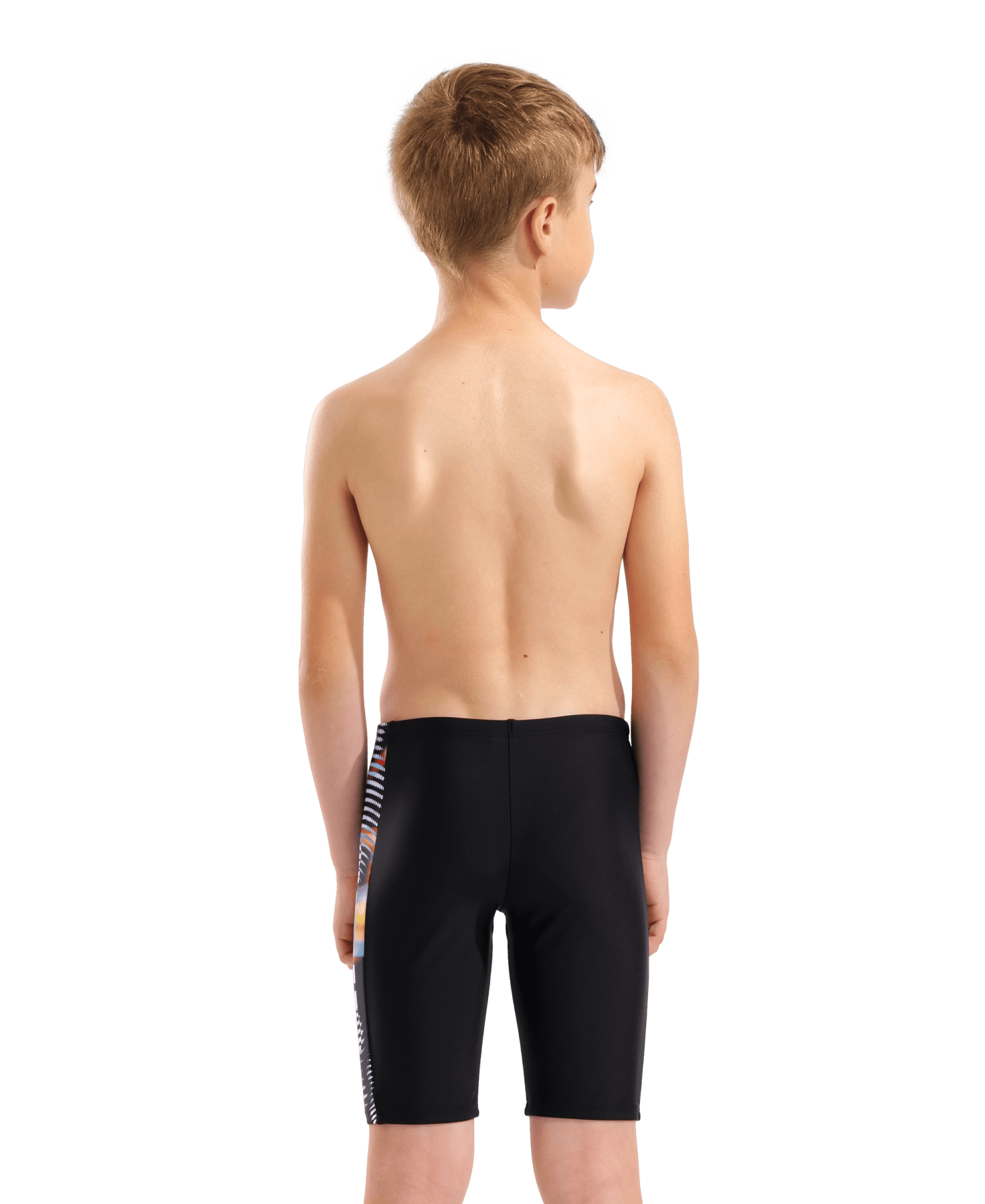 Arena Lit Logo Swim Jammer poikien uimahousut, musta - värikäsArena