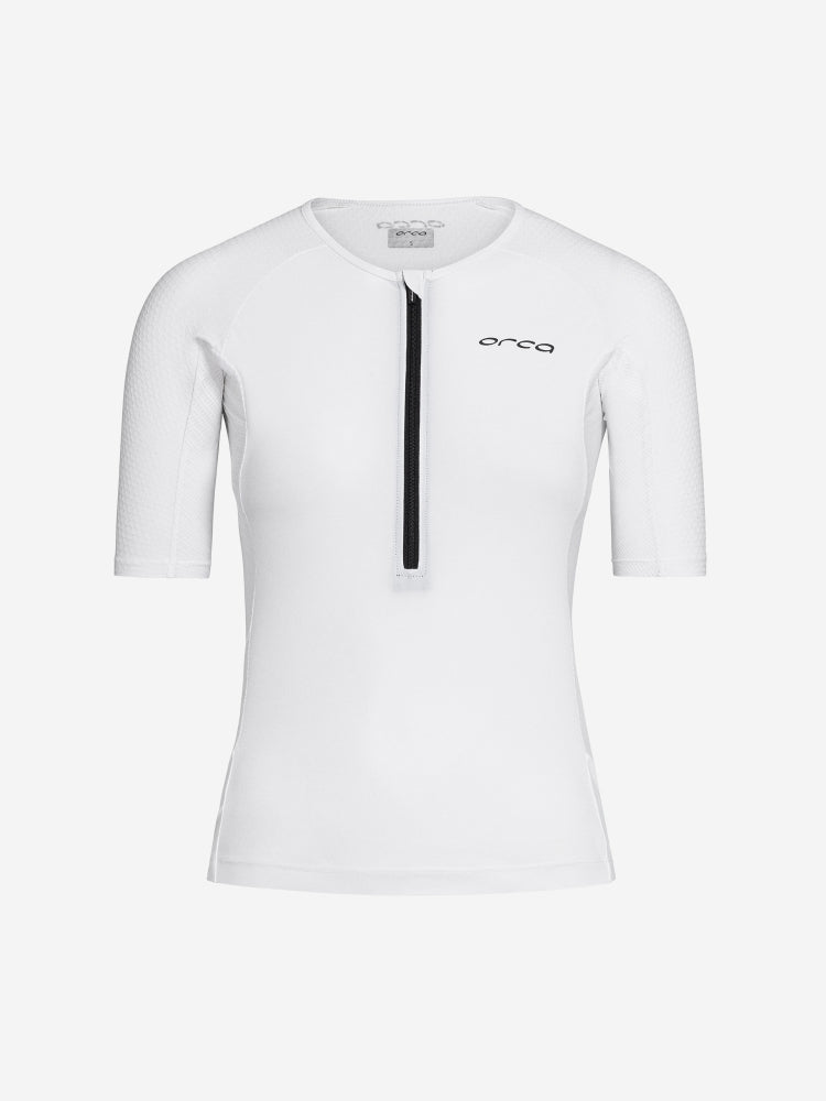 Athlex Sleeved Tri Top V2 naisten triathlon paita, valko - mustaOrca