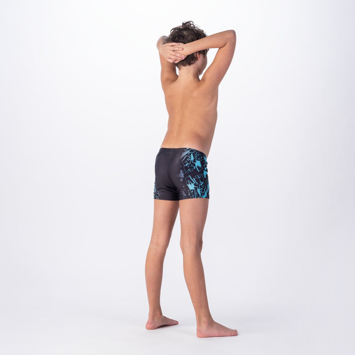 Atos lasten boxer-uimahousut, musta-sininen logokuvio