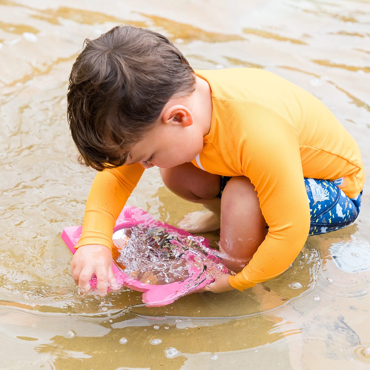 Bath & Pool Mirror kelluva peili, Pink & White FishSplashy
