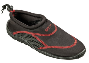 Open-toe shoe, black-red