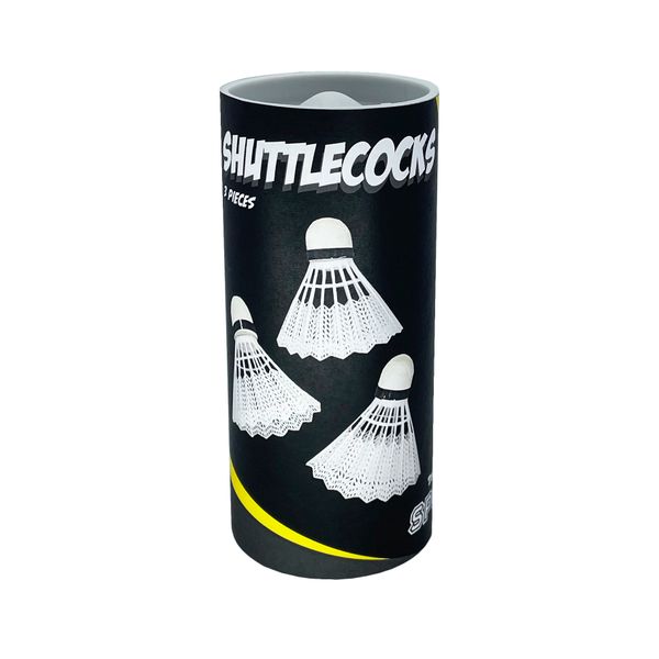 BADMINTON FEATHER 3 PCS IN A CARDBOARD TUBE