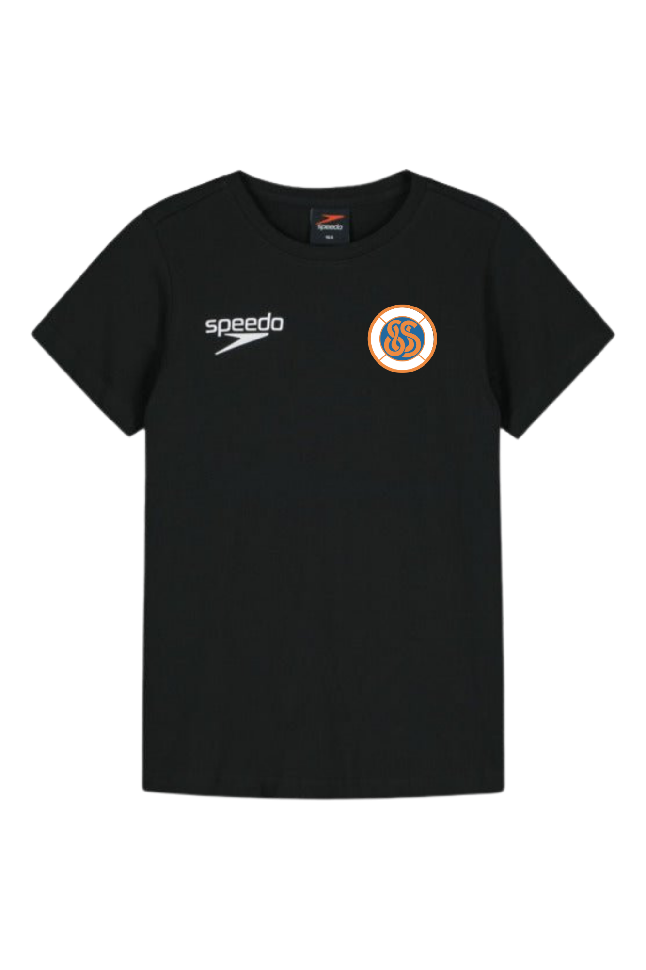 Nuorten Cotton T-shirt, musta - Savonlinnan uimaseura