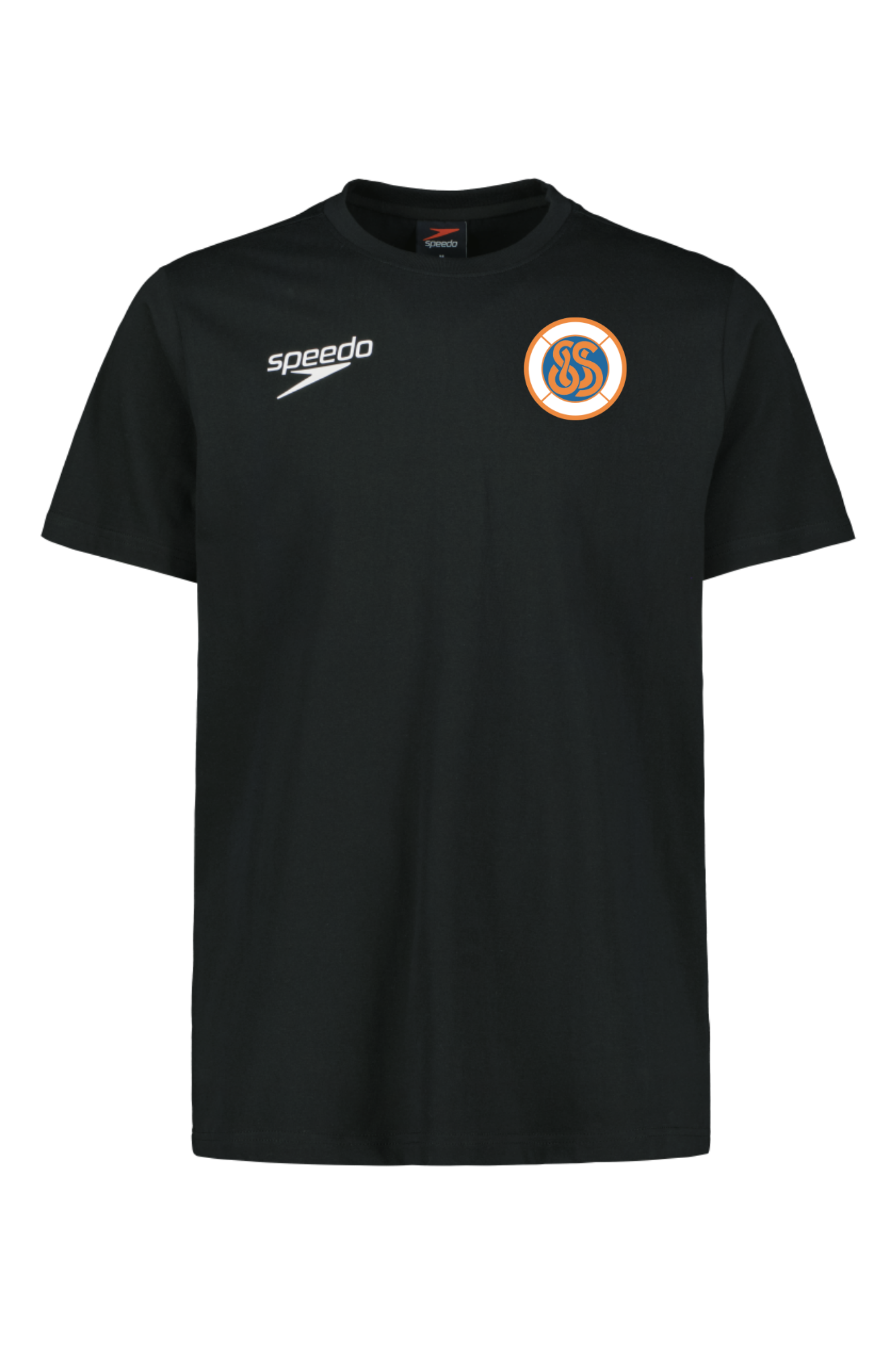Miesten Cotton T-shirt, musta - Savonlinnan uimaseura