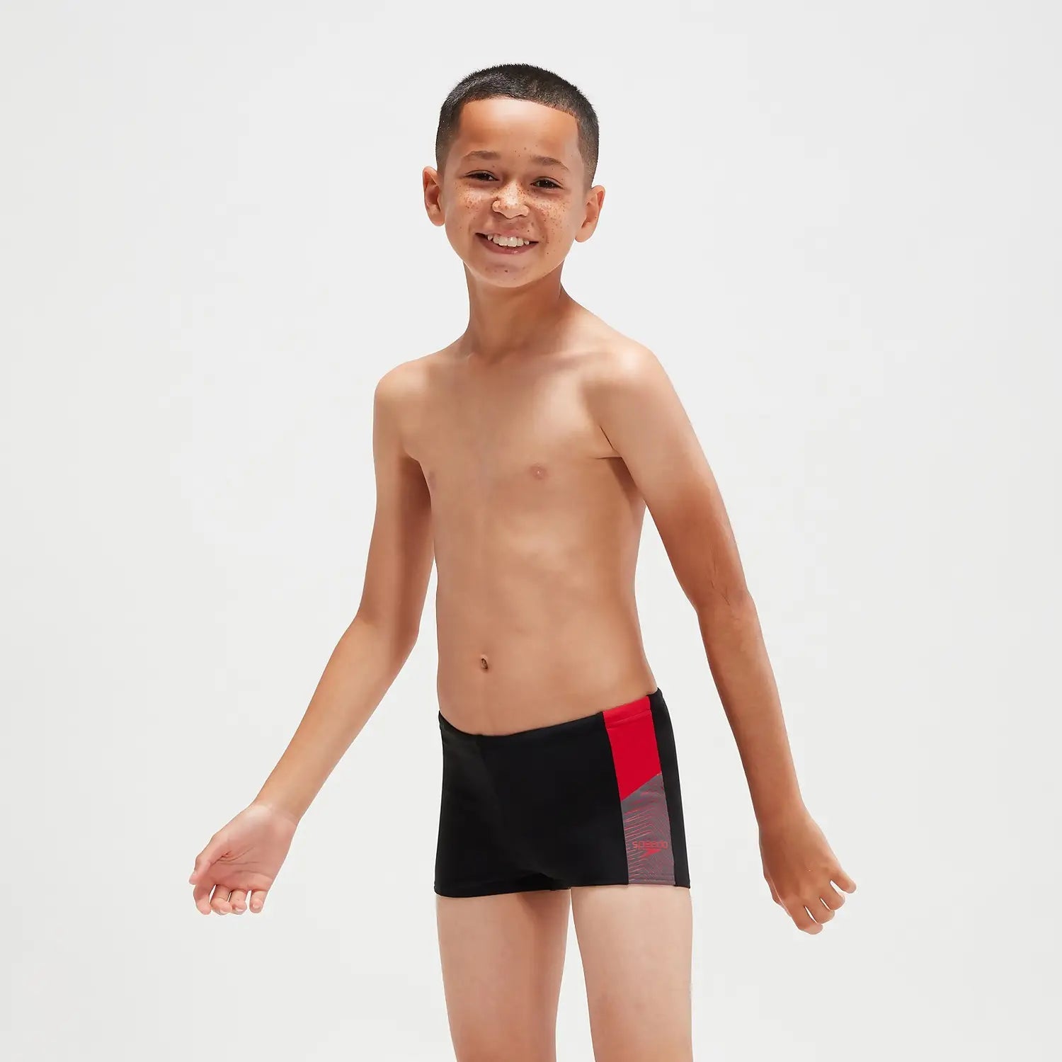 Dive Aquashort JR poikien uimahousut, musta - punainenSpeedo