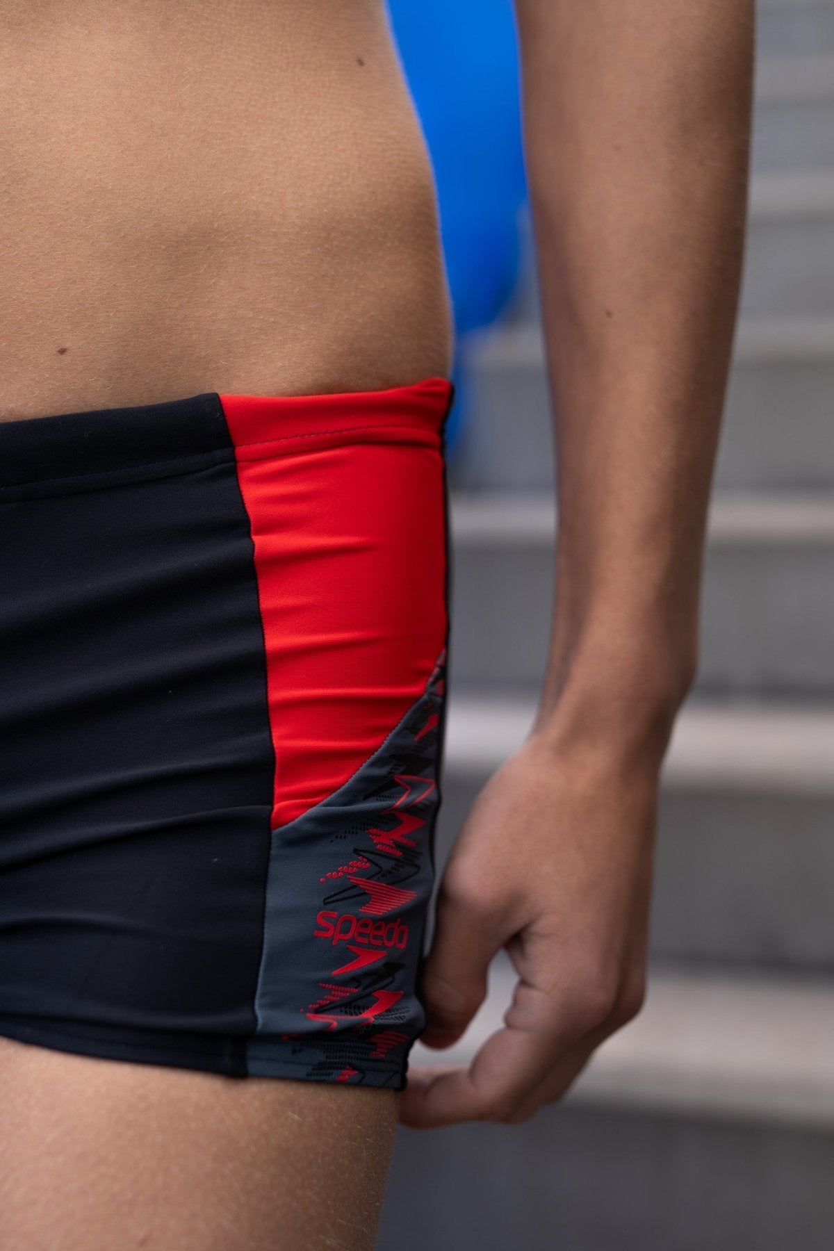 Dive Aquashort miesten uimahousut, musta-punainenSpeedo