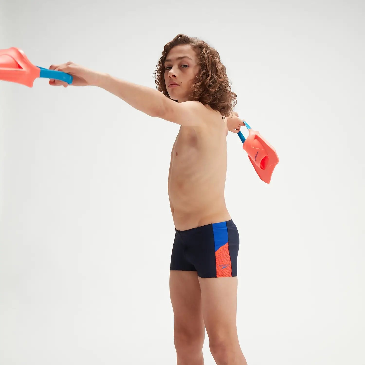Dive Aquashort poikien uimahousut, tummansini - oranssiSpeedo
