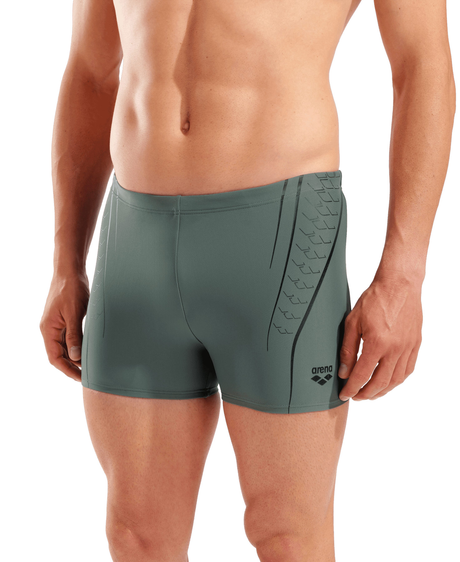 Double Graphic Swim Short miesten uimahousut, vihreä - mustaArena