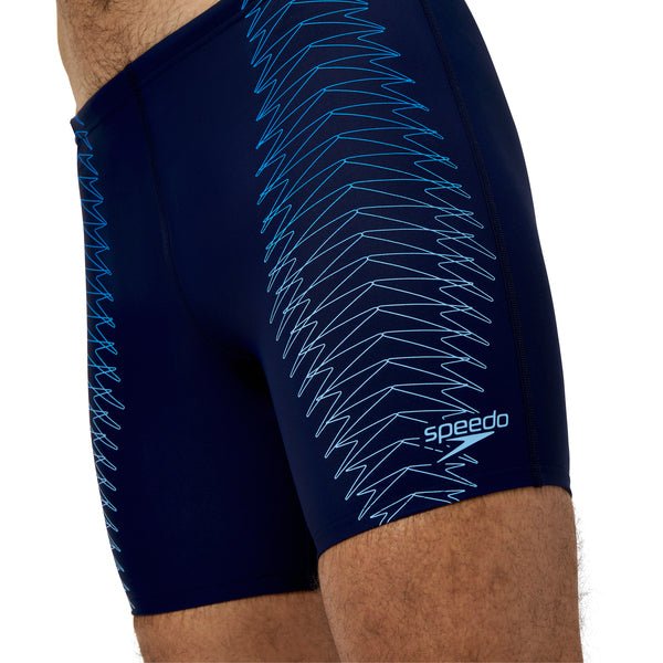 Duo Logo Print Mid Jammer miesten uimahousut, sininenSpeedo