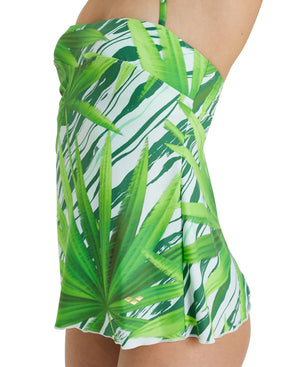 Printed Bandeau Tankini women's 2-piece swimsuit, green