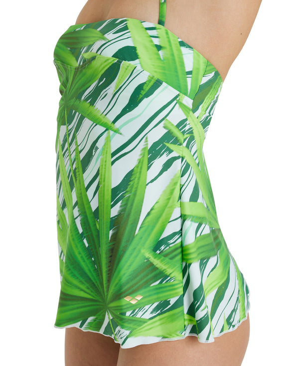 Printed Bandeau Tankini naisten 2-osainen uimapuku, vihreä