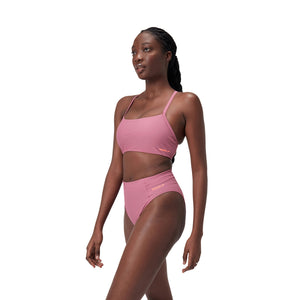 Solid Racerback Top naisten bikini yläosa, rosa